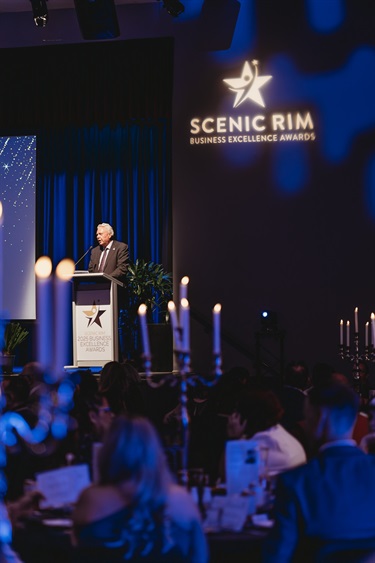 Tom Sharp addresses the awards