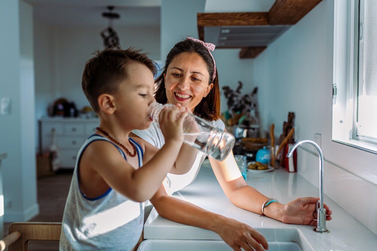 Drinking enough water every day