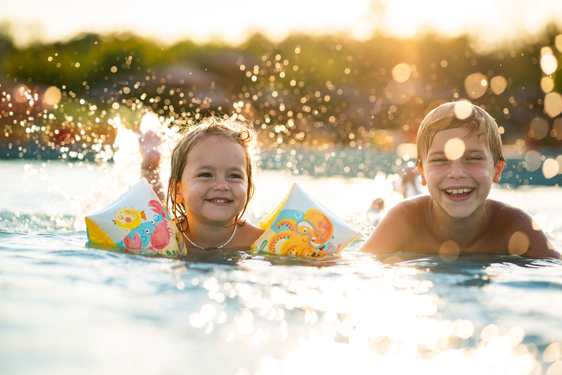 Kids in water