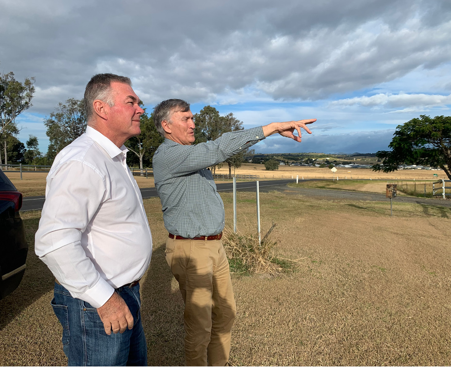 Minister for Resources Scott Stewart MP and Scenic Rim Mayor Greg Christensen in Beaudesert.