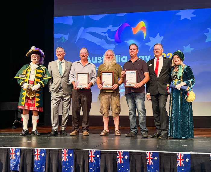 Image of winners of 2023 Scenic Rim Australia Day awards