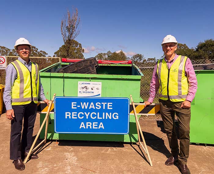 Image of Cr Michael Enright and Mayor Greg Christensen at Bromelton Waste Facility