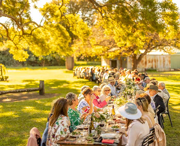 Image of long table lunch