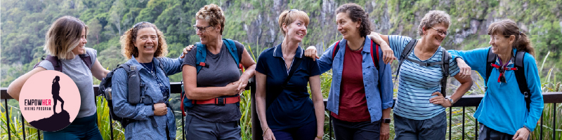 Women hiking as part of the EmpowHER hiking program