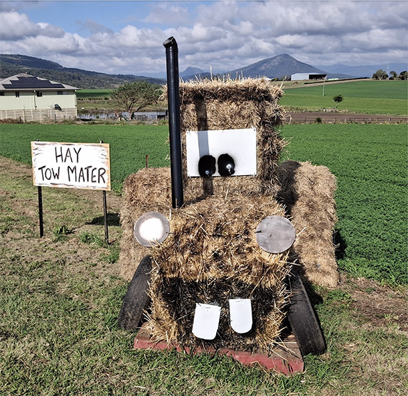 Image of haystack sculpture