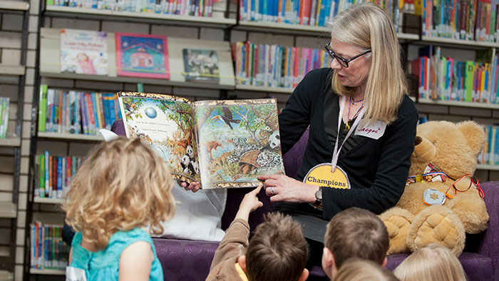 Reading in the library