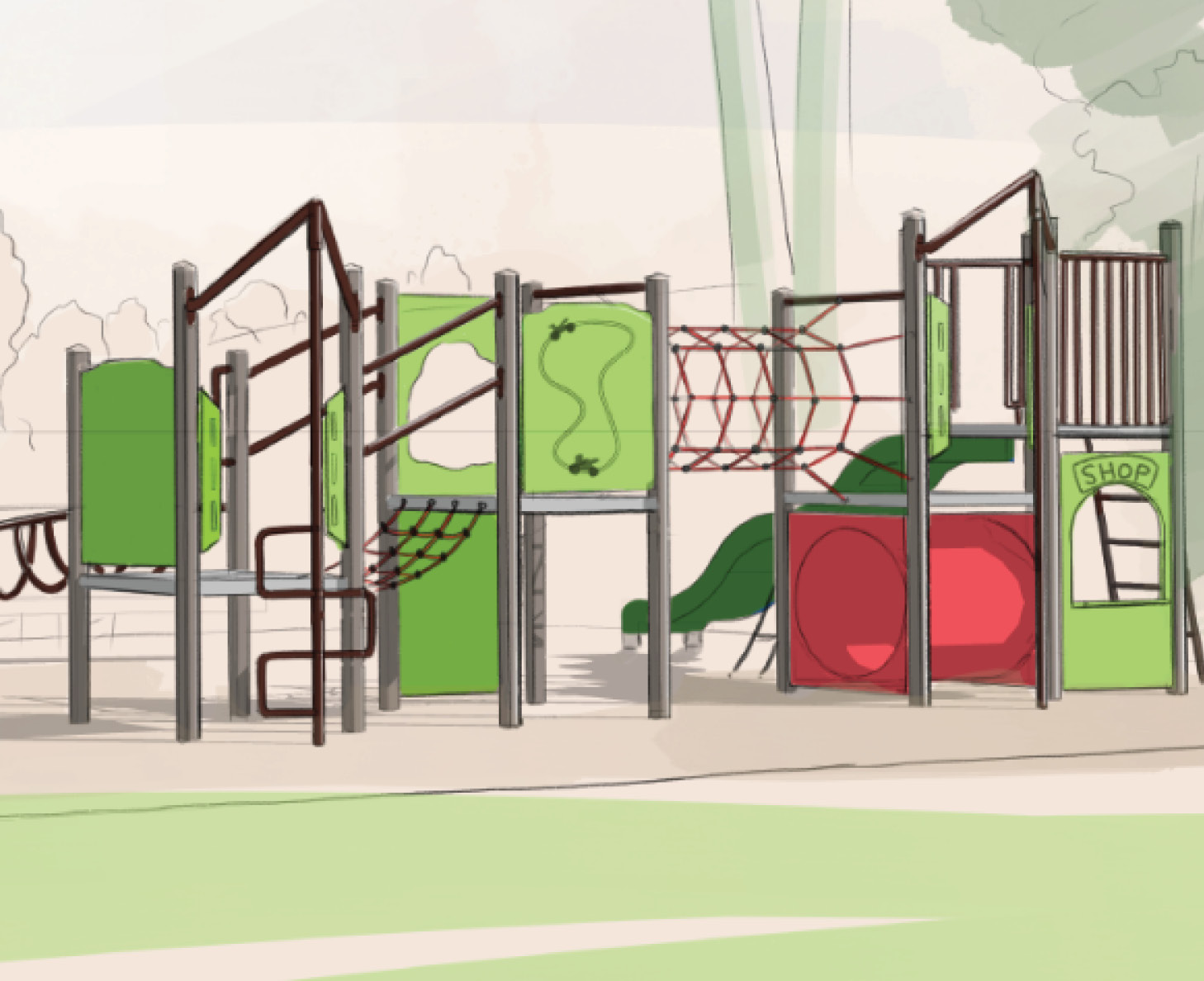 Rathdowney Memorial Grounds playground proposed design