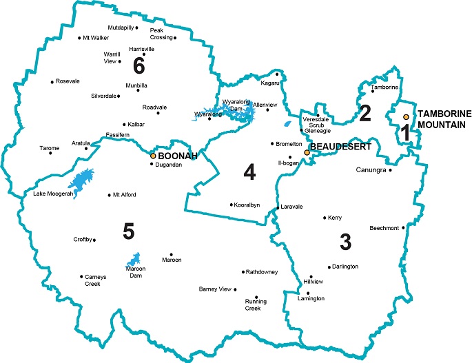 Scenic Rim Divisional Map