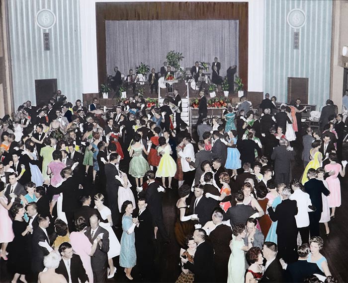 Image of couples waltzing at opening of Beaudesert Shire Hall 1962