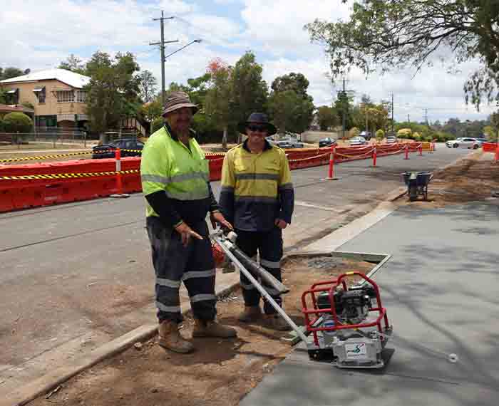 Image of footpath construction