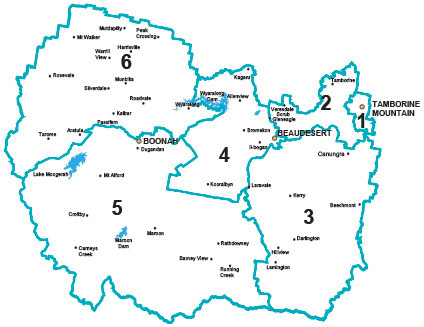 Map of Council divisions